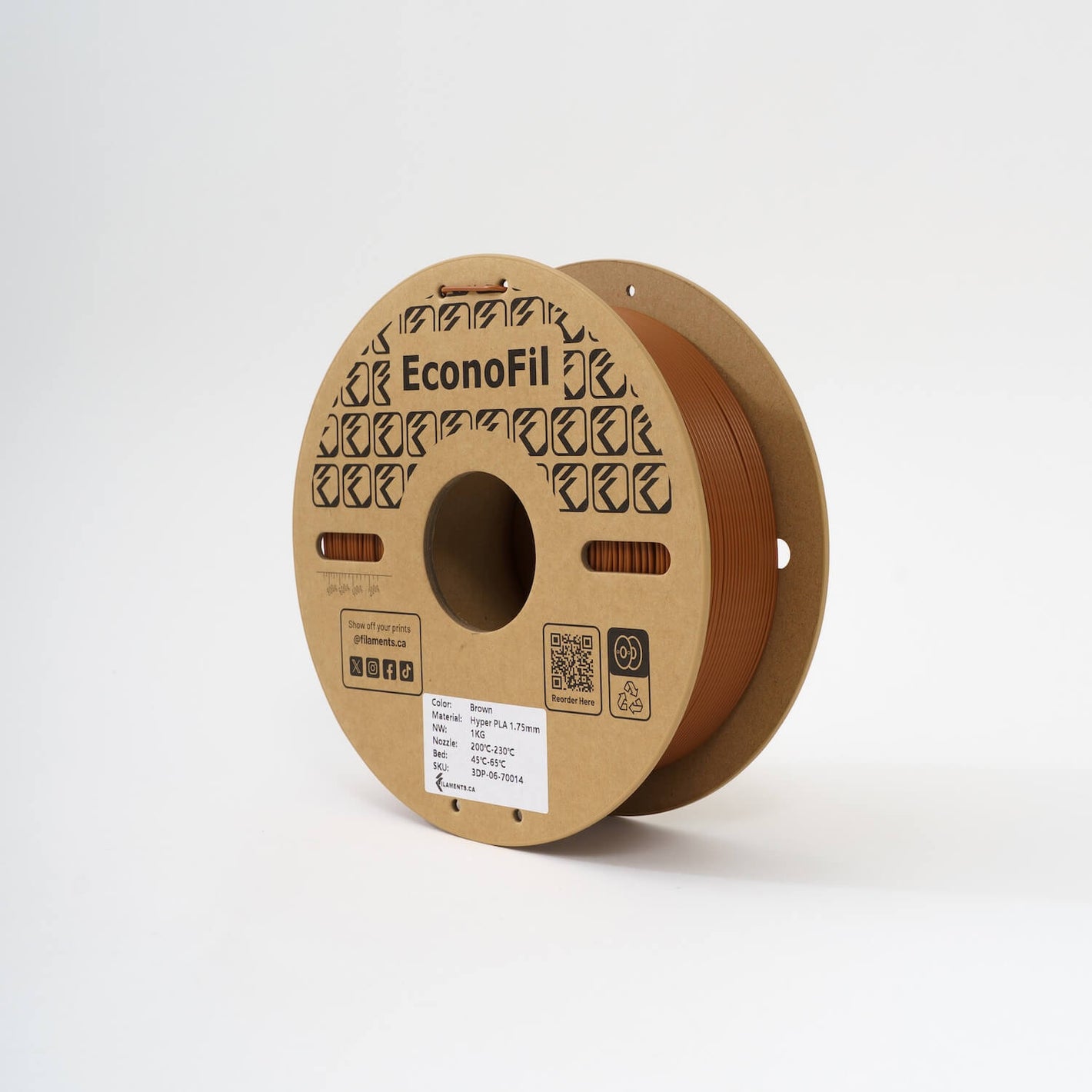 EconoFil™ Hyper PLA Filament - Brown - 1.75mm - 1 KG